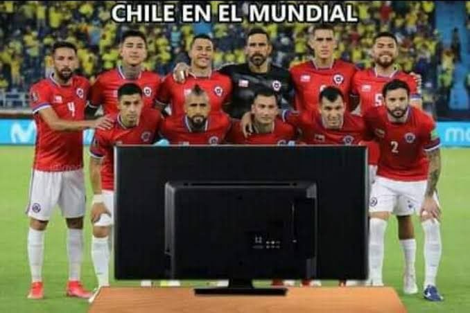 ¡¡COMPRATE UN ´50 PUILGADAS PORQUE LO VAS A VER  POR TV!! Chile se quedó afuera del Mundial de Qatar por el revés de FIFA y explotaron los memes